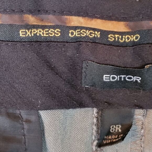 Express Design Studio "Editor" grey casual dress pants, size 8R - Picture 4 of 5